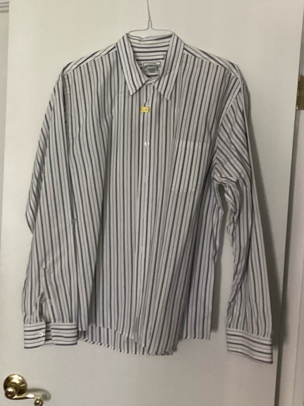 Mens XL Vintage Striped Button Down  Shirt